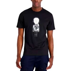KARL LAGERFELD PARIS Men's Headphone Karl Graphic-Print T-Shirt size L